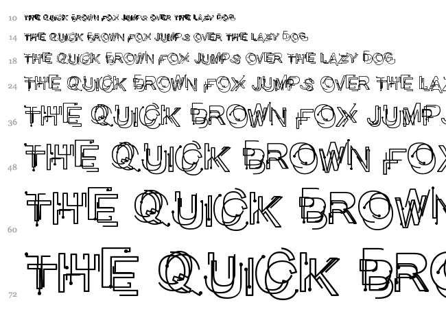 Problematic Piercer font waterfall